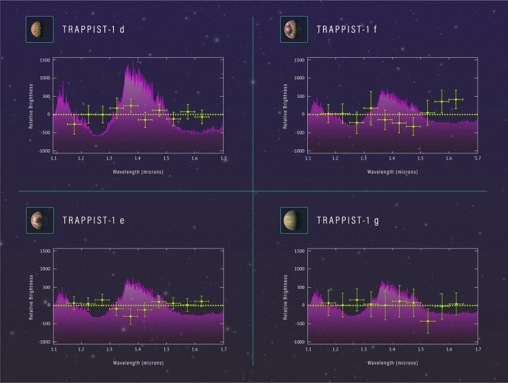 Spectra of planets in TRAPPIST-1 system